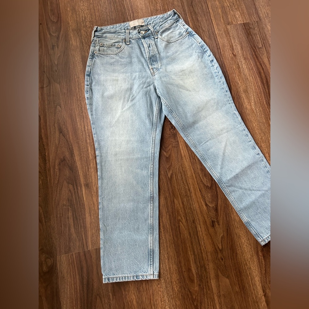 NWOT EVERLANE Curvy 90s Cheeky Straight Jean Light Wash Organic Size 27 Ankle - Picture 4 of 16